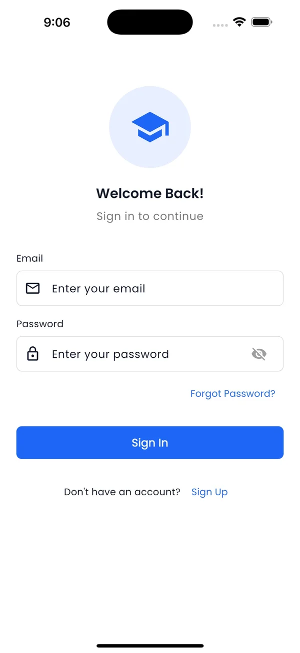 Sign in to a secure student account