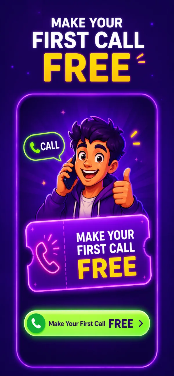 Make your first call free